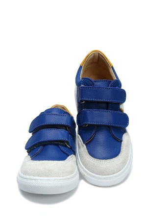 GA23009 Kifidis-Kids Unisex Çocuk Deri Ayakkabı-Kobalt Deri-26