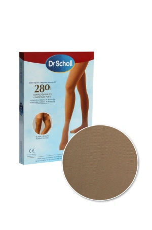 Kifidis 280 Den.26-30 Kasığa Kadar Silikonlu Mikrofiber Burnu Açık Bej / Beige - M