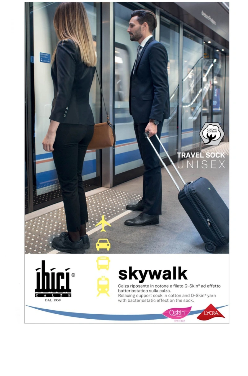 Skywalk Unisex Uçuş Çorabı Siyah / Nero - 4