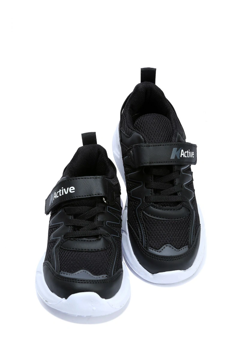 C328 Kifidis Active Unisex Çocuk Spor Ayakkabı-Siyah-Black-32