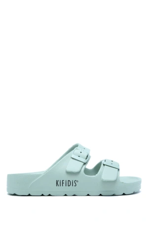 AQ1468 Kifidis Aqua Unisex Plaj Terliği-Yeşil/Mint - 36