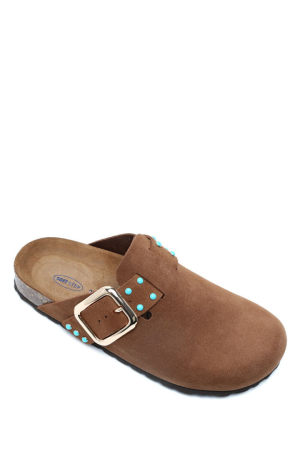 K14653SD Kifidis Soft Step Kadın Süet Deri Sabo Mantar Terlik 36-41 - Kahverengi / Brown, 39