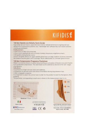 Kifidis 140 Den. 18-20 mmHg Hamile Külotlu Varis Çorabı 21-TEN - 4